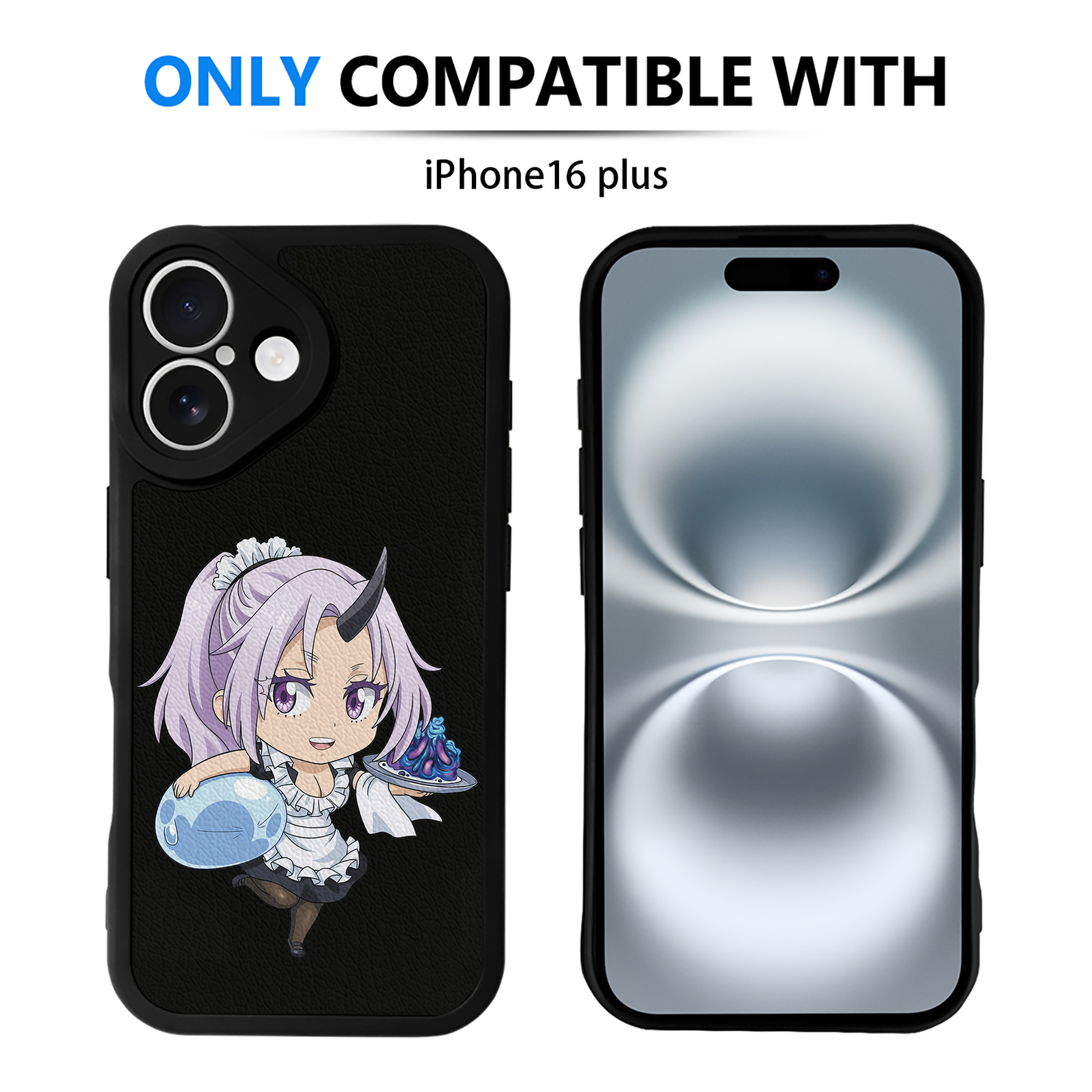 （画像用） 転スラ Regarding Reincarnated to Slime 【iPhone 16シリーズ対応】シリコンスマホケース（レザー調） 材質：シリコン